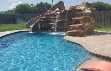 Finest Finish Blue Star finish Lakeside pool with slide
